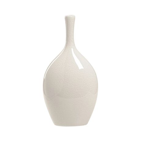  Lilo Vase en Céramique Craquelé Blanc 
