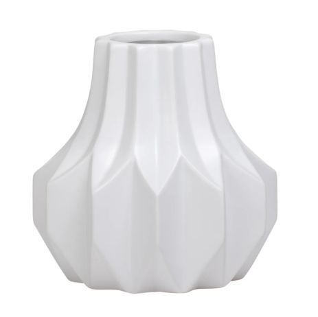 Aurora Pleated Ceramic Vase 